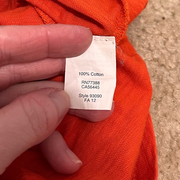 Orange JCrew Boatneck Long sleeve Painters T-shirt - Picture 3 of 8